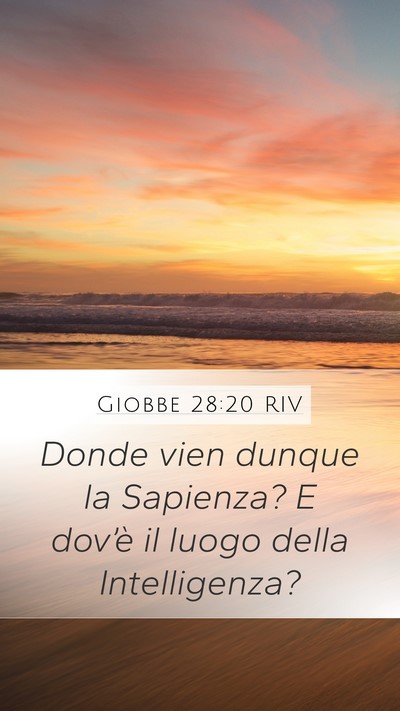 Giobbe 28:20 RIV Bible Verse Image