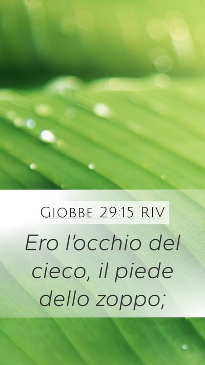 Giobbe 29:15 RIV Bible Verse Image