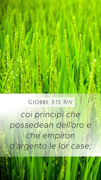 Giobbe 3:15 RIV Mobile Phone Wallpaper - coi principi che possedean dell’oro e che - Mobile Bible Verse Wallpaper
