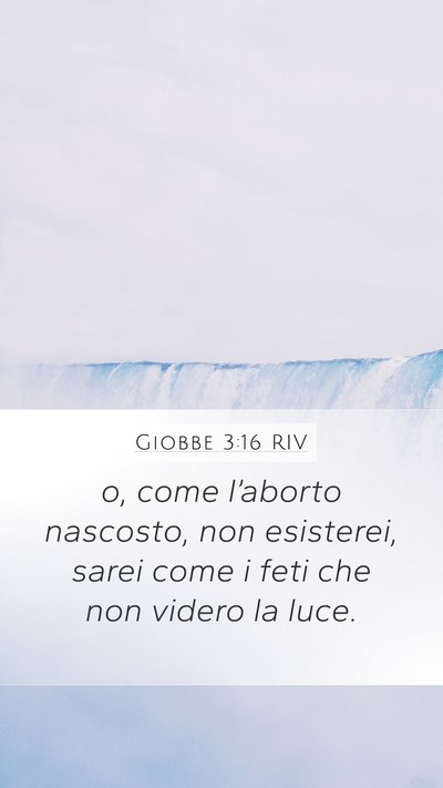 Giobbe 3:16 RIV Bible Verse Image