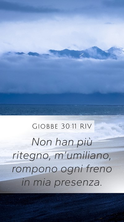 Giobbe 30:11 RIV Mobile Phone Wallpaper - Non han più ritegno, m’umiliano, rompono ogni - Mobile Bible Verse Wallpaper