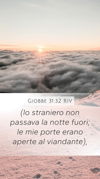 Giobbe 31:32 RIV Bible Verse Image
