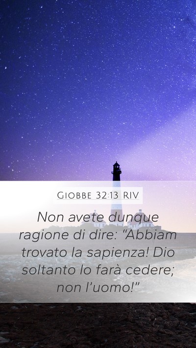 Giobbe 32:13 RIV Bible Verse Image