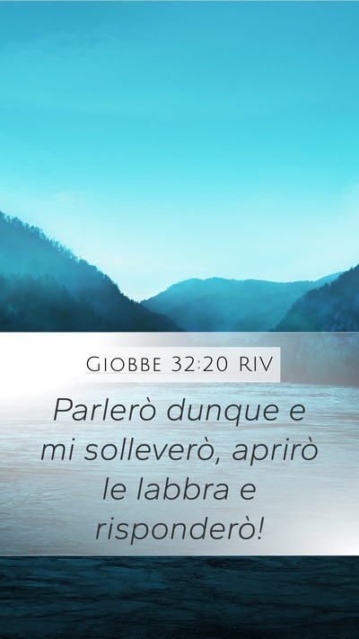 Giobbe 32:20 RIV Bible Verse Image