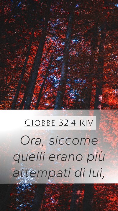 Giobbe 32:4 RIV Bible Verse Image