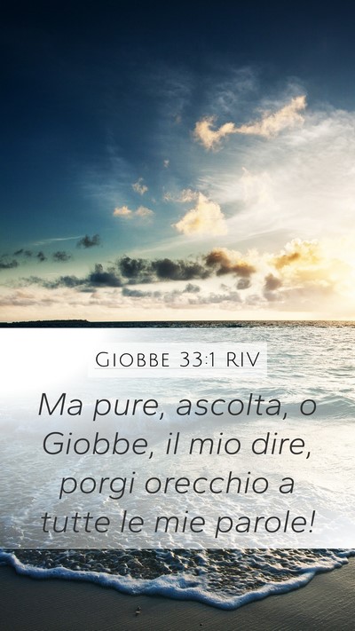 Giobbe 33:1 RIV Bible Verse Image