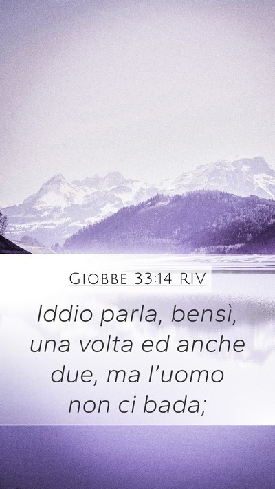 Giobbe 33:14 RIV Bible Verse Image