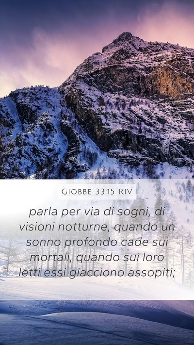 Giobbe 33:15 RIV Bible Verse Image