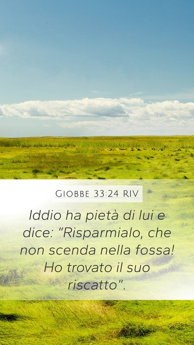 Giobbe 33:24 RIV Bible Verse Image
