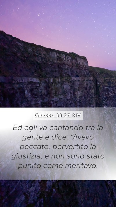 Giobbe 33:27 RIV Bible Verse Image