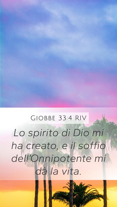 Giobbe 33:4 RIV Bible Verse Image