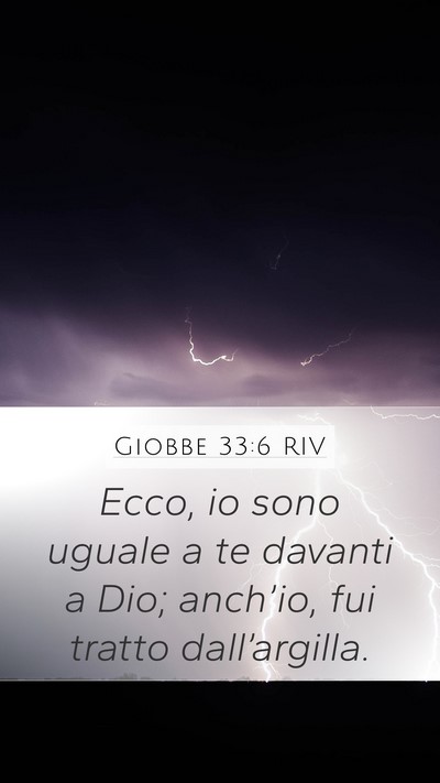 Giobbe 33:6 RIV Bible Verse Image