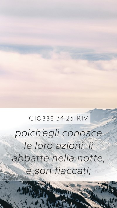 Giobbe 34:25 RIV Bible Verse Image