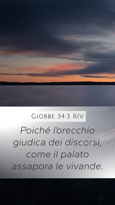 Giobbe 34:3 RIV Bible Verse Image