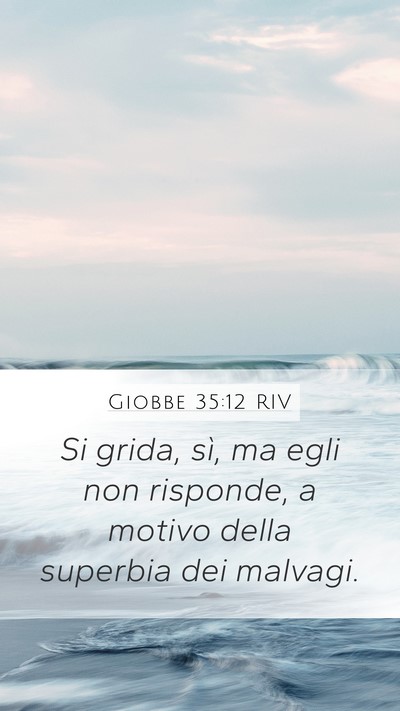 Giobbe 35:12 RIV Bible Verse Image