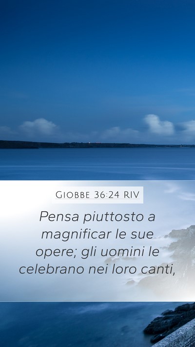 Giobbe 36:24 RIV Bible Verse Image