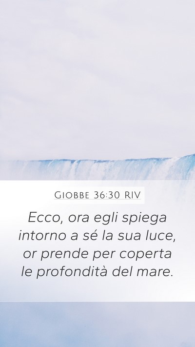 Giobbe 36:30 RIV Bible Verse Image
