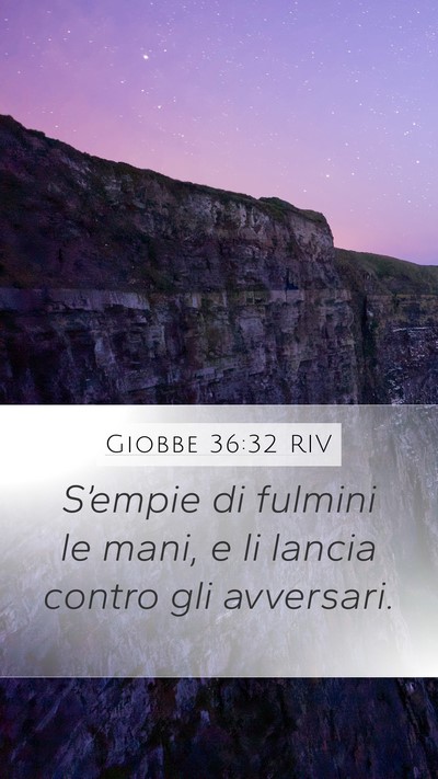 Giobbe 36:32 RIV Bible Verse Image