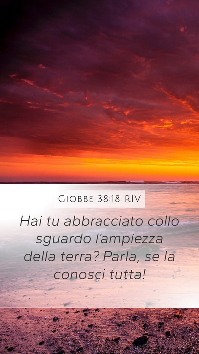 Giobbe 38:18 RIV Mobile Phone Wallpaper - Hai tu abbracciato collo sguardo l’ampiezza - Mobile Bible Verse Wallpaper