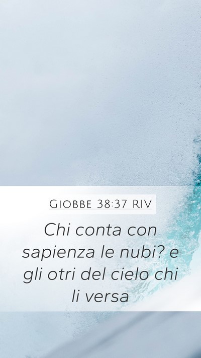 Giobbe 38:37 RIV Bible Verse Image