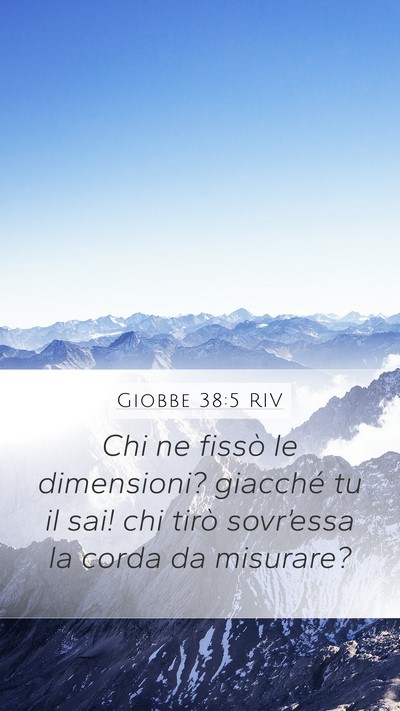 Giobbe 38:5 RIV Bible Verse Image