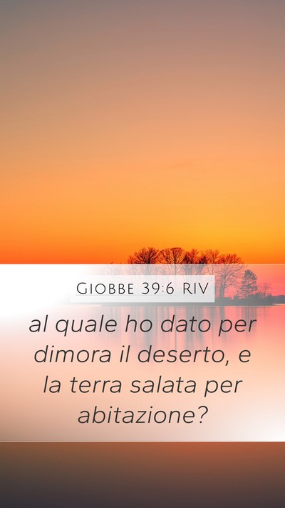 Giobbe 39:6 RIV Bible Verse Image