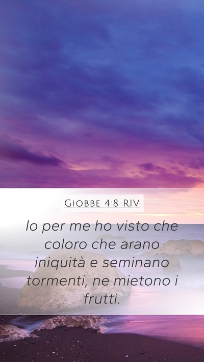Giobbe 4:8 RIV Bible Verse Image