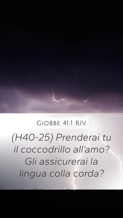 Giobbe 41:1 RIV Bible Verse Image