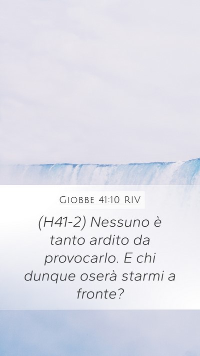 Giobbe 41:10 RIV Bible Verse Image