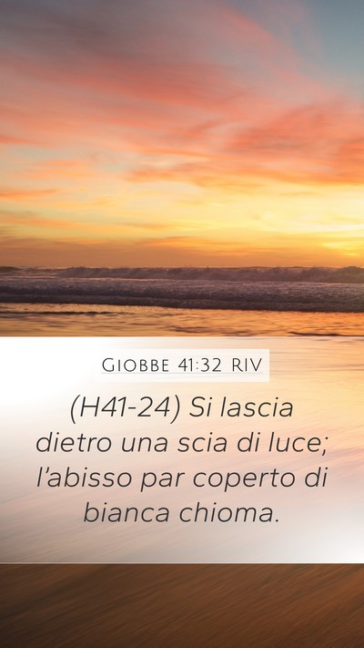 Giobbe 41:32 RIV Mobile Phone Wallpaper - (H41-24) Si lascia dietro una scia di luce; - Mobile Bible Verse Wallpaper