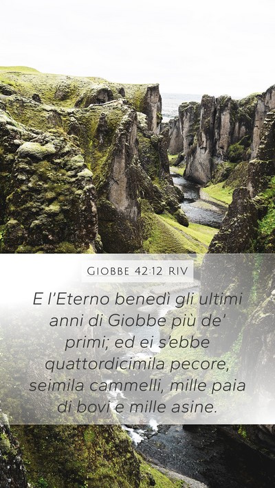 Giobbe 42:12 RIV Bible Verse Image