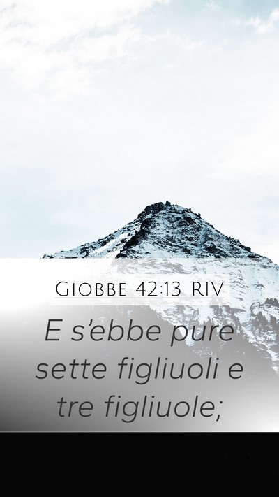 Giobbe 42:13 RIV Bible Verse Image