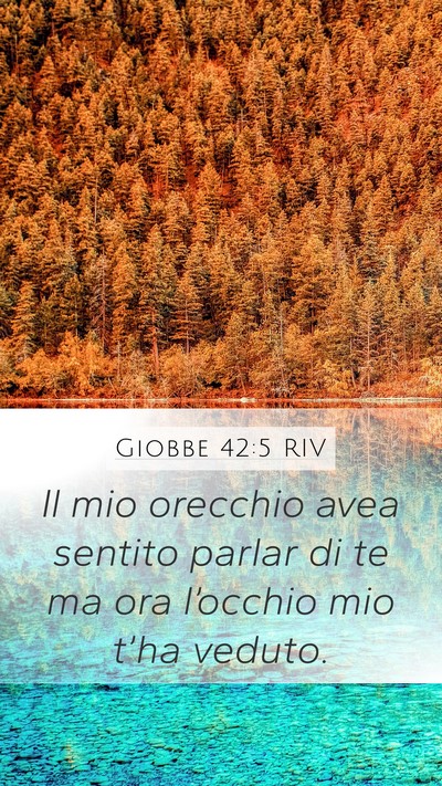 Giobbe 42:5 RIV Bible Verse Image