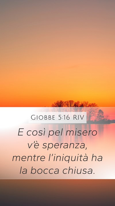 Giobbe 5:16 RIV Bible Verse Image