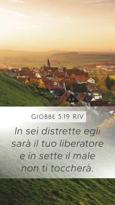 Giobbe 5:19 RIV Bible Verse Image