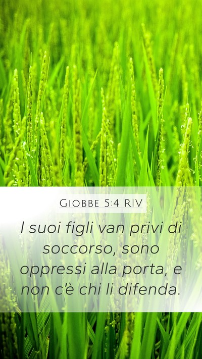 Giobbe 5:4 RIV Bible Verse Image