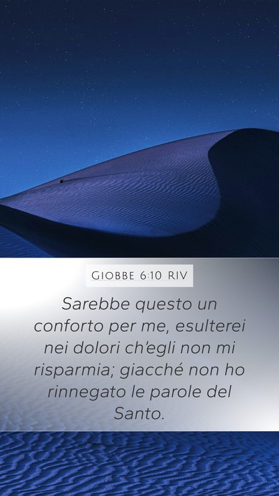 Giobbe 6:10 RIV Bible Verse Image