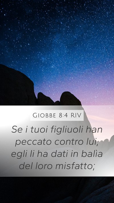 Giobbe 8:4 RIV Bible Verse Image