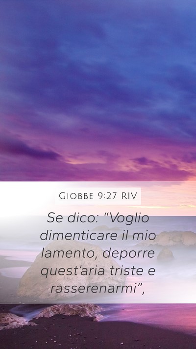 Giobbe 9:27 RIV Bible Verse Image