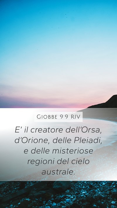 Giobbe 9:9 RIV Bible Verse Image