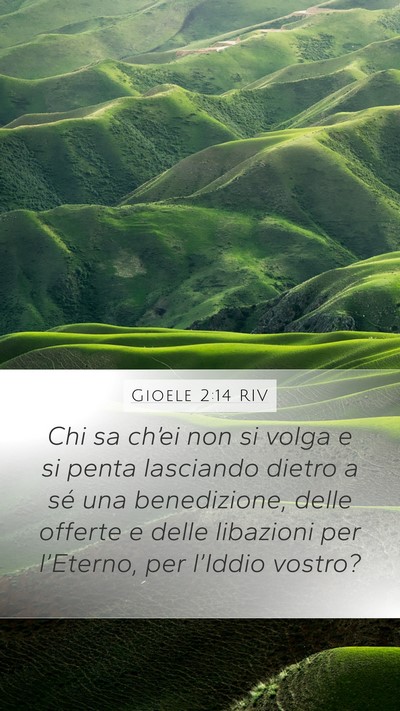 Gioele 2:14 RIV Bible Verse Image