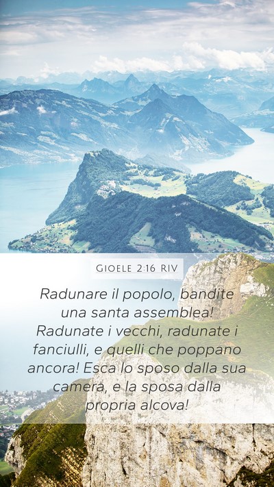 Gioele 2:16 RIV Bible Verse Image