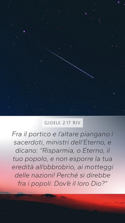 Gioele 2:17 RIV Bible Verse Image