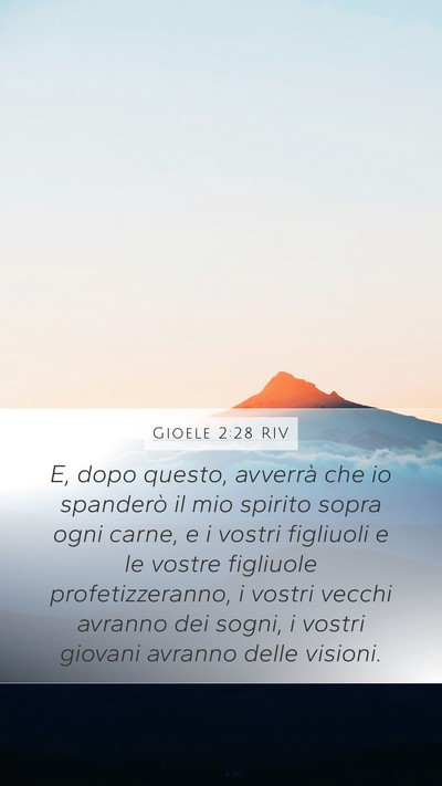 Gioele 2:28 RIV Bible Verse Image