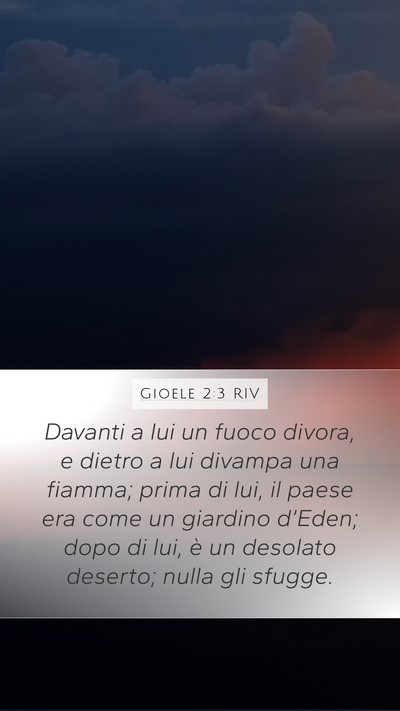 Gioele 2:3 RIV Bible Verse Image