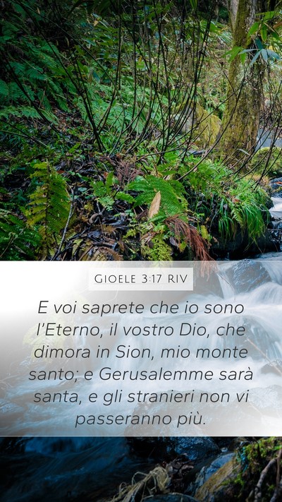 Gioele 3:17 RIV Bible Verse Image