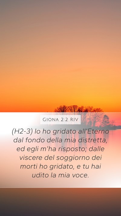 Giona 2:2 RIV Bible Verse Image