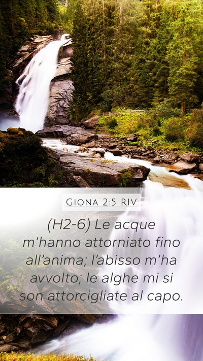 Giona 2:5 RIV Bible Verse Image