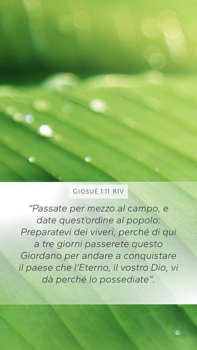 Giosué 1:11 RIV Bible Verse Image