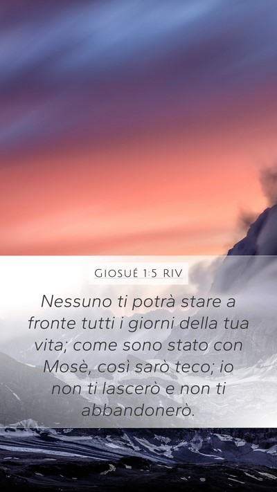 Giosué 1:5 RIV Bible Verse Image